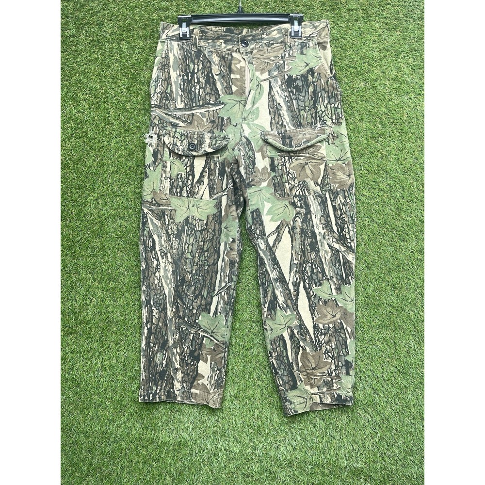 Vintage OCOEE Camo Cargo Pants Mens 34 Hunting Pants Rebark 100% Cotton Outdoor
